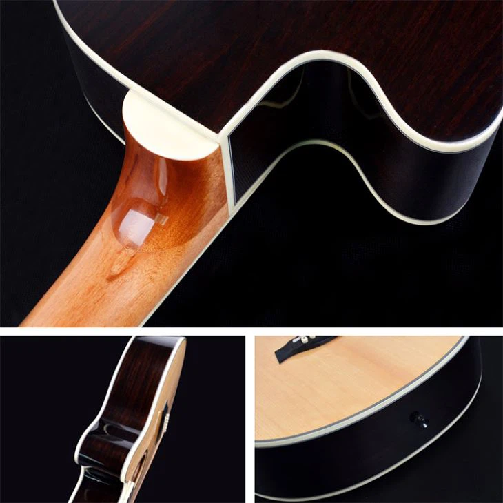 Mahogany Folk Steel String Travel Acoustic Guitar
